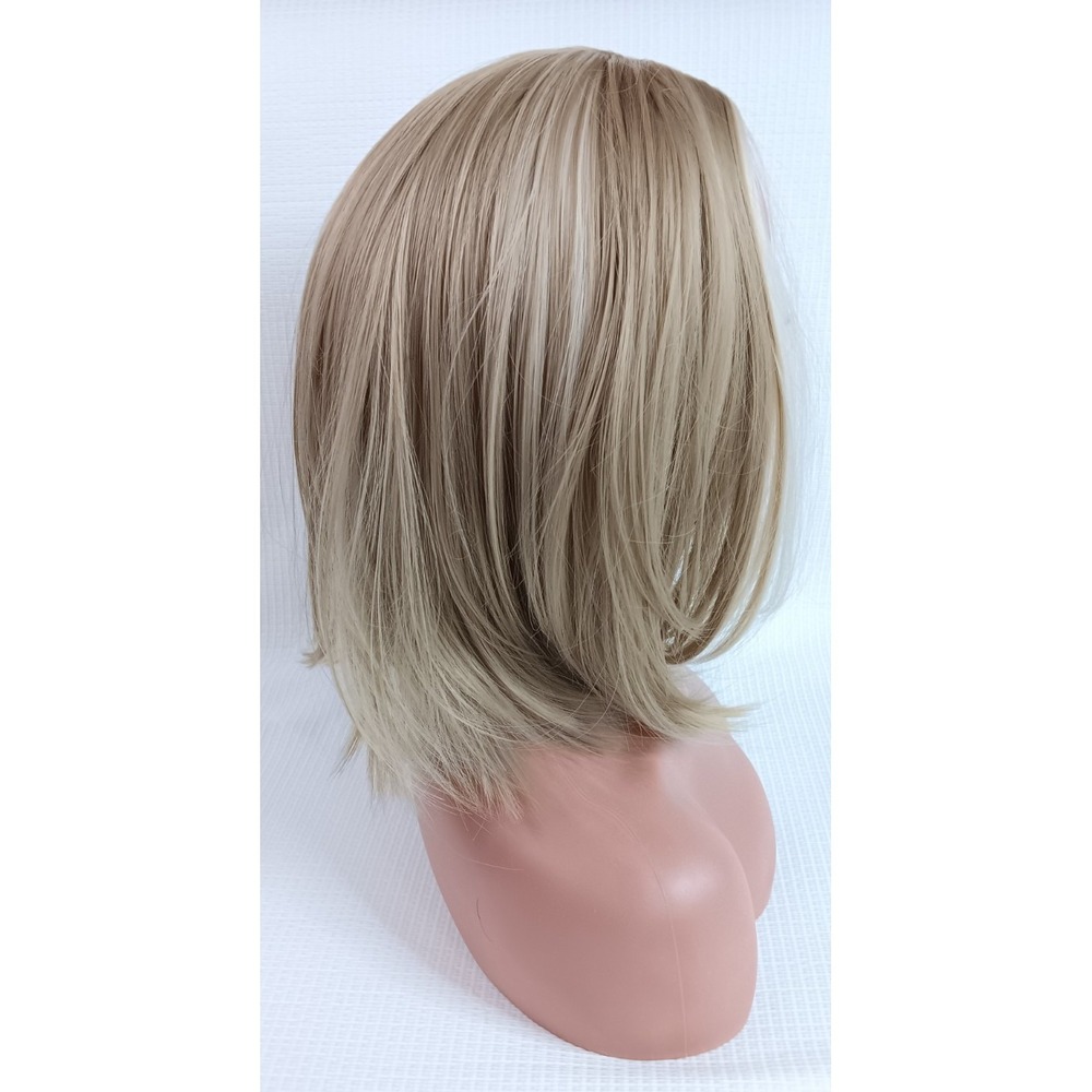 Women‎ breathable net Cap synthetic Highlights shoulder length Straight 16" wig - Picture 5 of 9